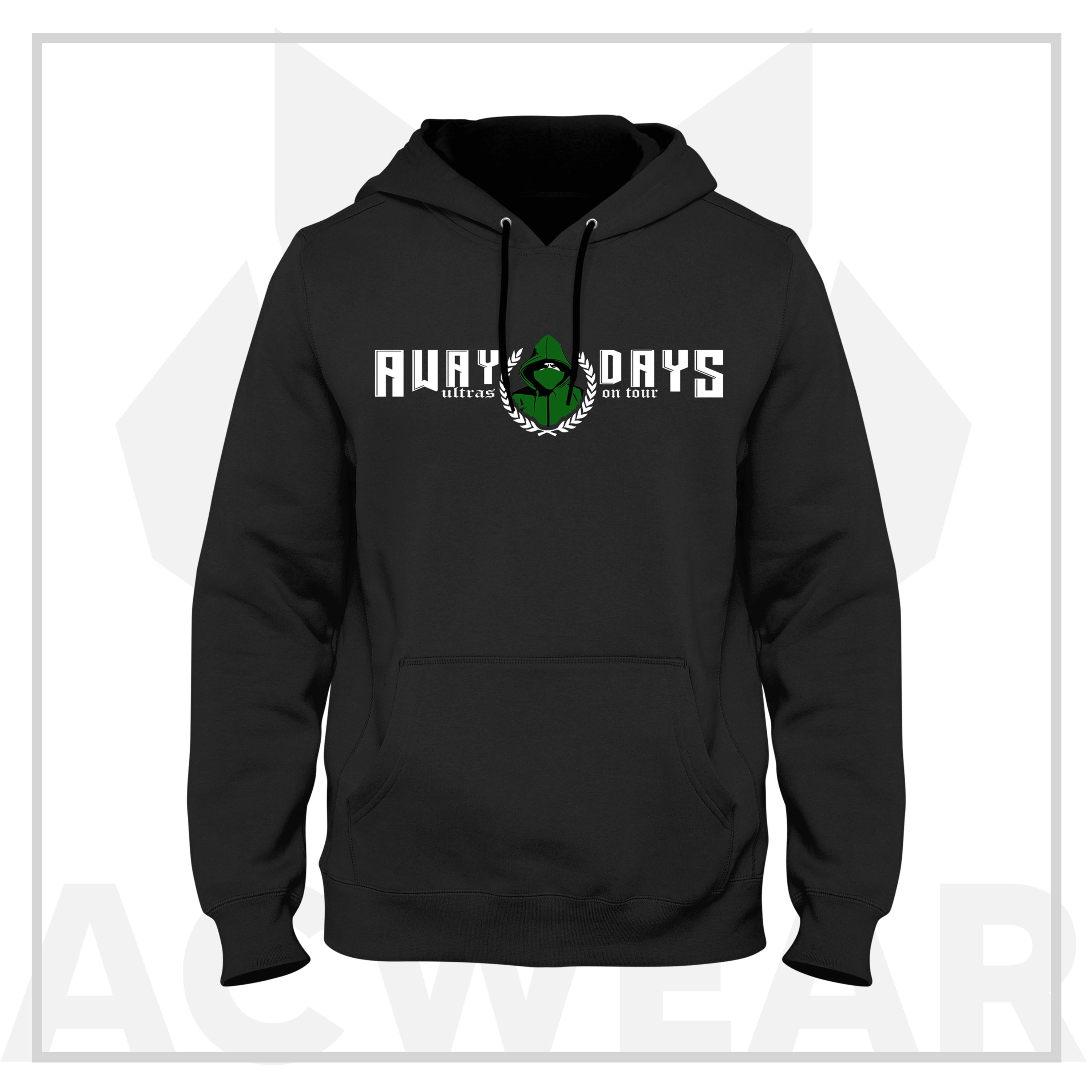 Awaydays Siyah-Yeşil Hoodie