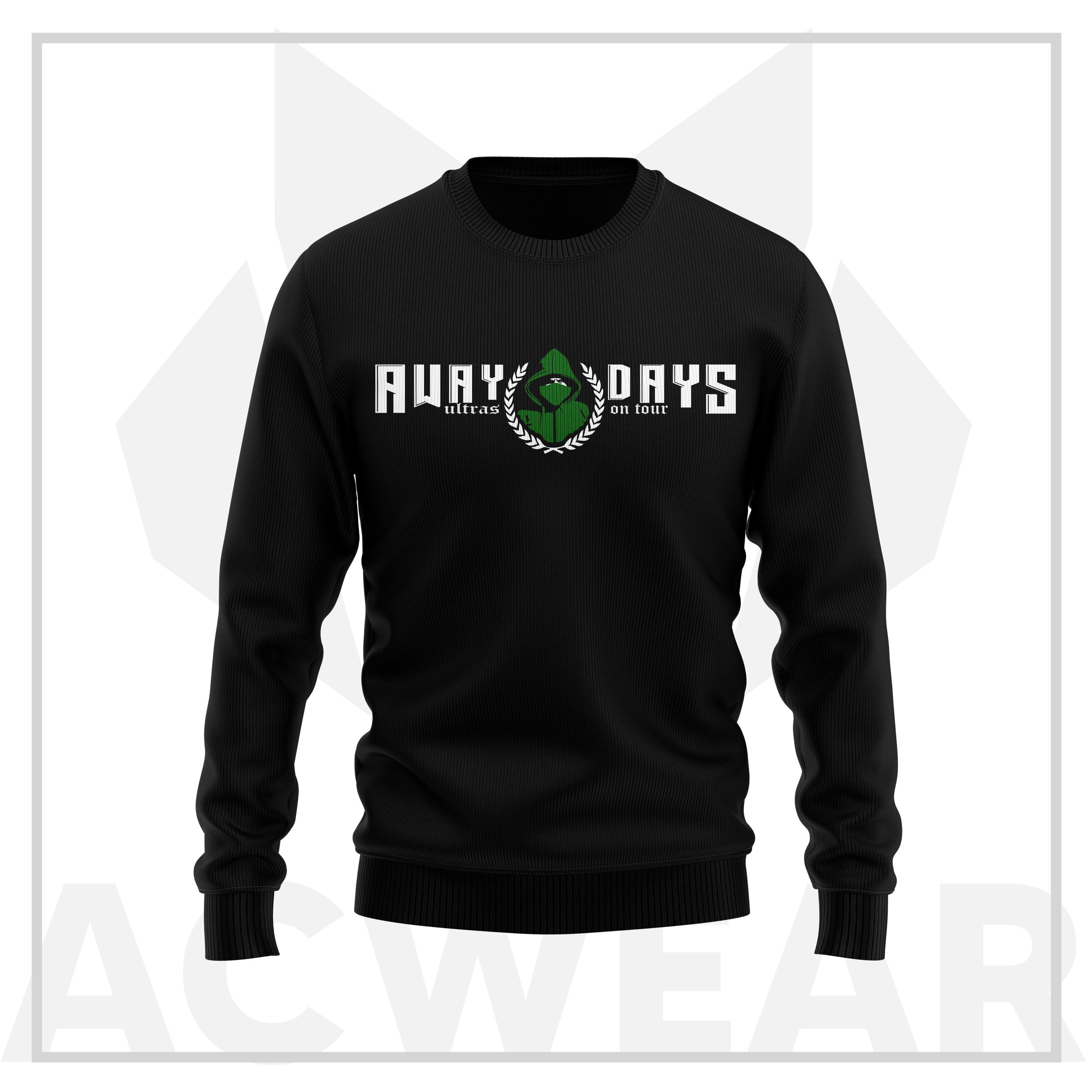 Awaydays Siyah-Yeşil Sweatshirt